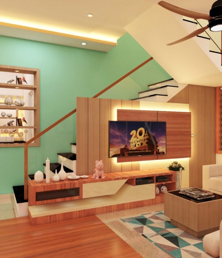 Modern bedroom interior design by Wavez Interiors.