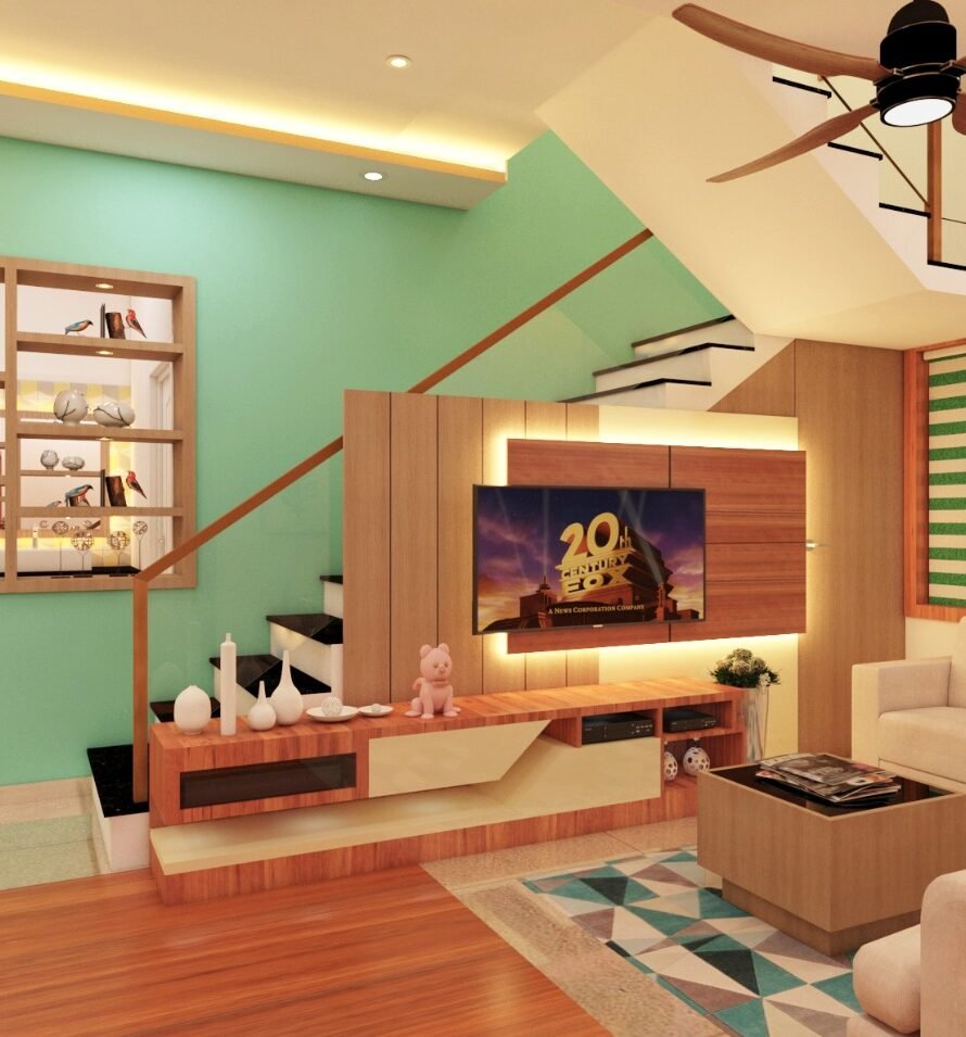 Modern bedroom interior design by Wavez Interiors.